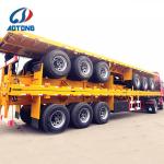 54000kgs Max Payload Steel 40ft 12pcs Twist Lock Container Flatbed Semi Truck