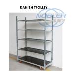 Multifunctional Powder Coated Danish Flower Trolley For Shopping