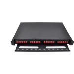 1U 19 Inch Fiber Optic Distribution Box Rack Mount Cold Rolled Steel 1.2T