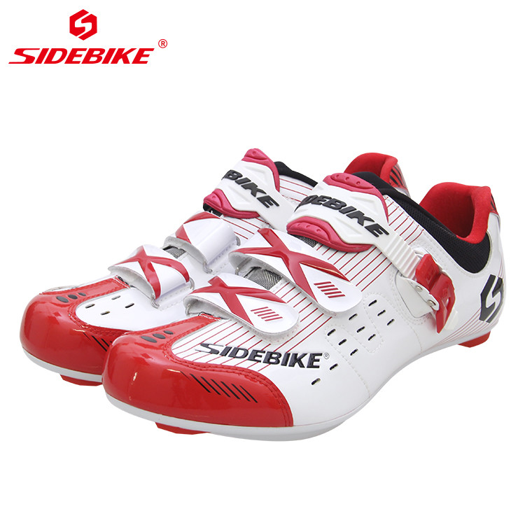 Magic Velcro Strap Road Cycling Shoes / Nylon Durability Bike Bicycle Riding Shoes