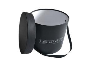 Wholesale Black Pantone Color Round Flower Box , Round Gift Box Glossy Lamination Corses from china suppliers