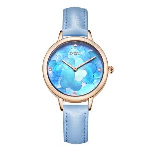 Wholesale Colorful MOP Leather Strap Quartz Watch Flower Dial Minimalist Swiss Watch from china suppliers