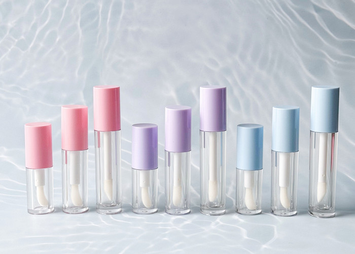 10ml pink Purple White Black Custom Lipgloss Tubes Containers with Big Applicator Brush