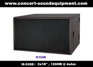 Wholesale Nightclub Sound Equipment / 2x18&quot; Direct Reflex 4ohm 1200W Subwoofer For Concert , Disco Living Event And Show from china suppliers
