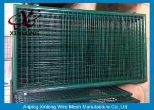 Wholesale Dark Green PVC Coated Welded Fence Gate With Round Post For Gym XLF-16 from china suppliers