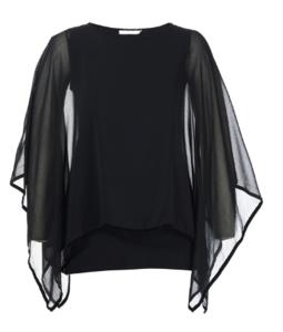 Wholesale Flowy Chiffon Fabric Fashion Ladies Blouse Frill Cuff With Asymmetrical Hem from china suppliers