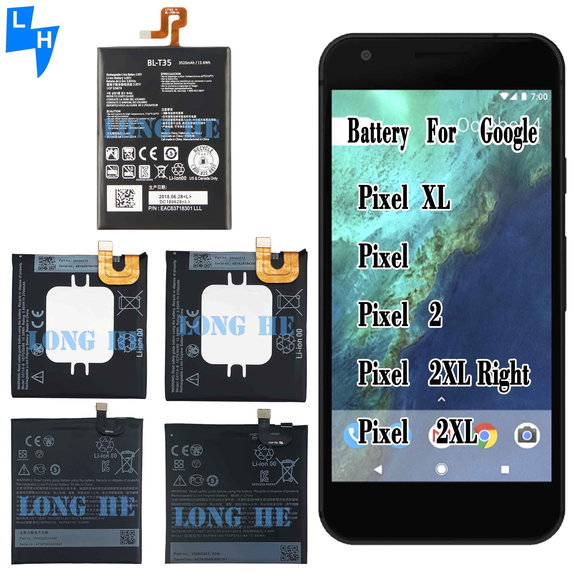 Full Range Battery for Google Pixel 5A 5G 5XL 6 6PRO 6A Stocked Supply Options