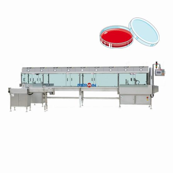 Multilane Petri Dish Filling Machine , Petri Dish Filling System Agar Plate