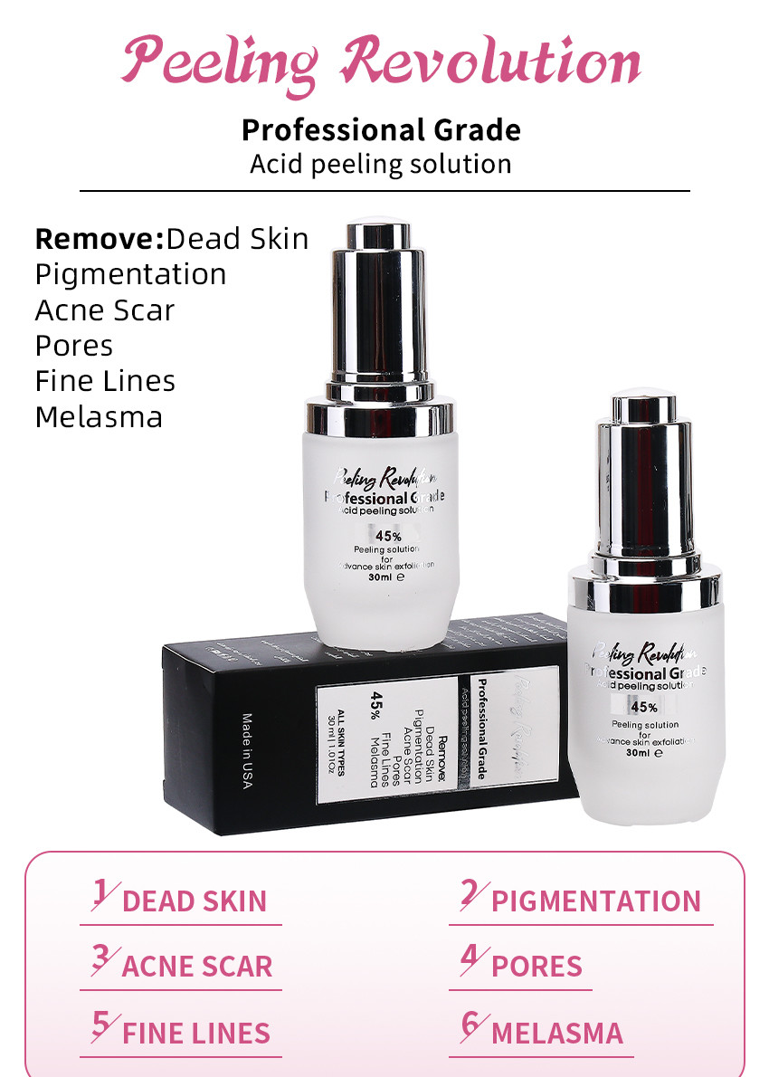 Skin Exfoliating Serum 15% Peeling Solution Professional Grade Skin Peeling Serum