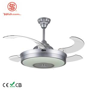 Wholesale 6000K 3600lm Fancy Ceiling Fan Lights Silver Collapsible Ceiling Fan With Pop Out Blades from china suppliers
