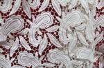 Crochet polyester embroidery lace fabric for lady's dresses