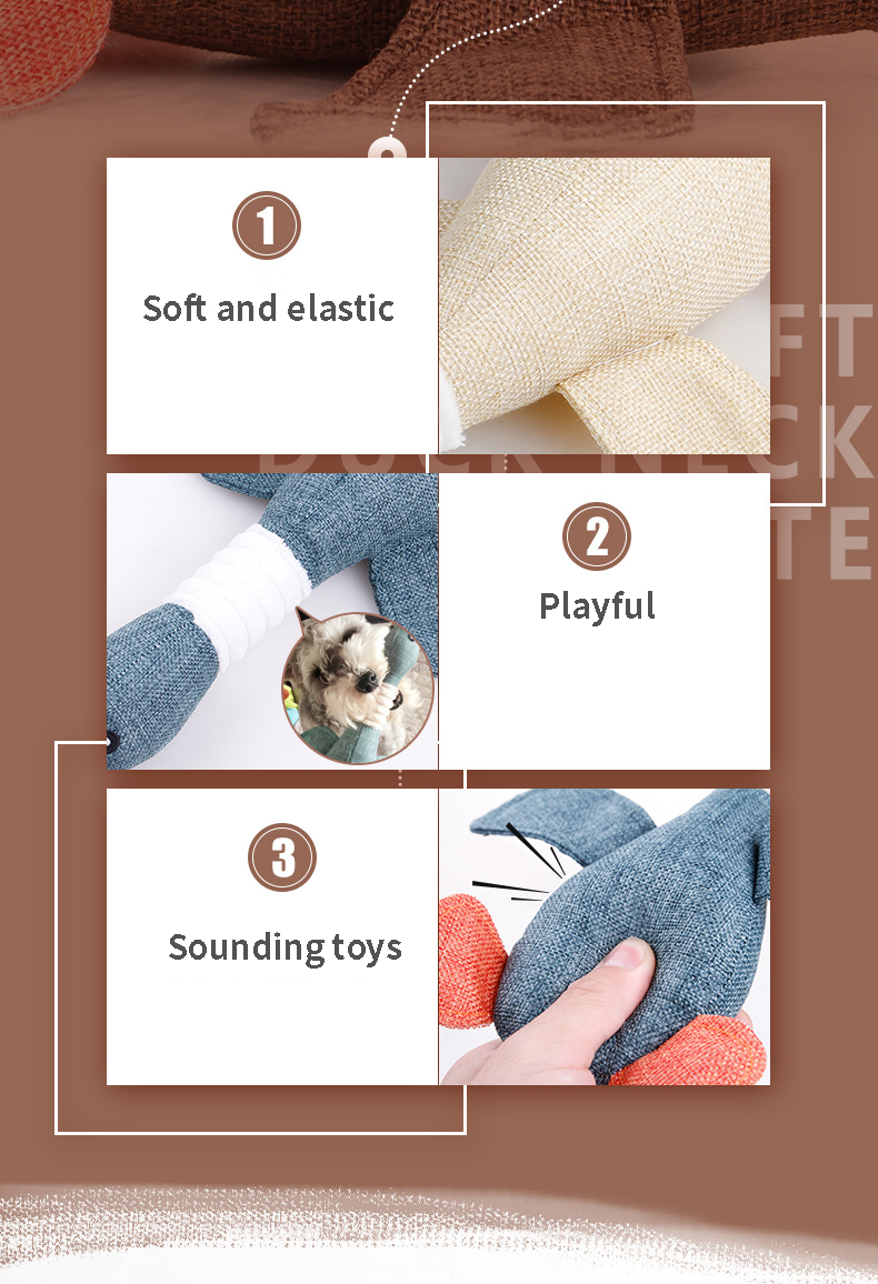 Dog Toy Pet Puppy Chew Plush Squeaky Wild Goose Teddy Puppy Keep Your Dog Active