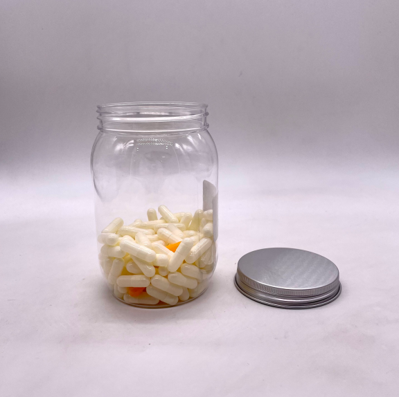 Customizable 500ml PET Nuts Kernels Candy Bottle with Aluminum Lid