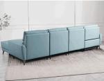 BN Cowhide Functional L-Shaped Chaise Longue Sofa Modern Minimalist Doll Cotton