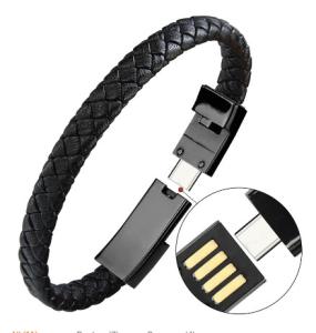 Wholesale Sync Data Braided Bracelet Usb Cable , Bracelet Charger Cable For Iphone from china suppliers