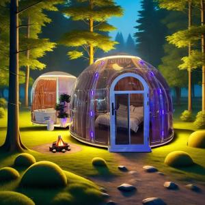 Wholesale Popular Smart Star Room Leisure Polycarbonate Transparent Camping Double Dome House Tent from china suppliers