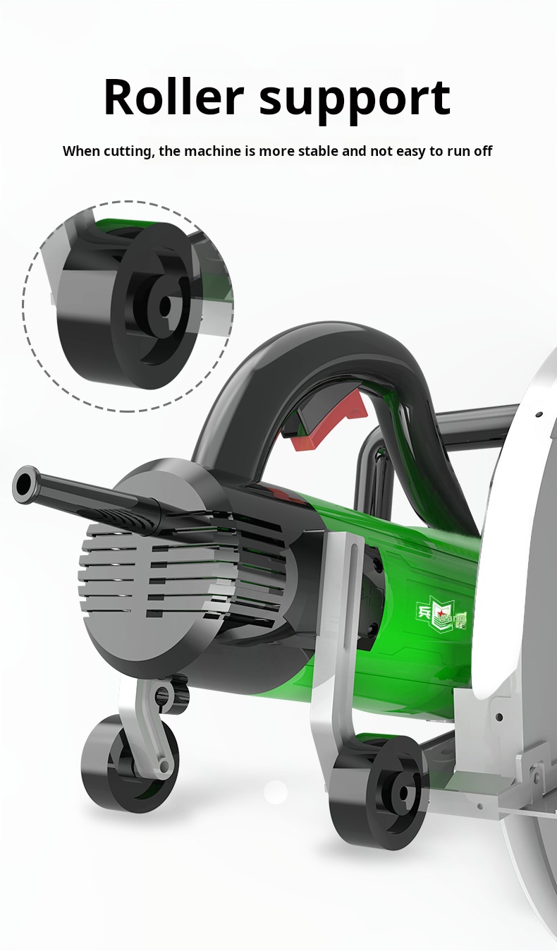 160mm Cutting Depth Concrete Cutter Electric Wall Cutting With Roller Support