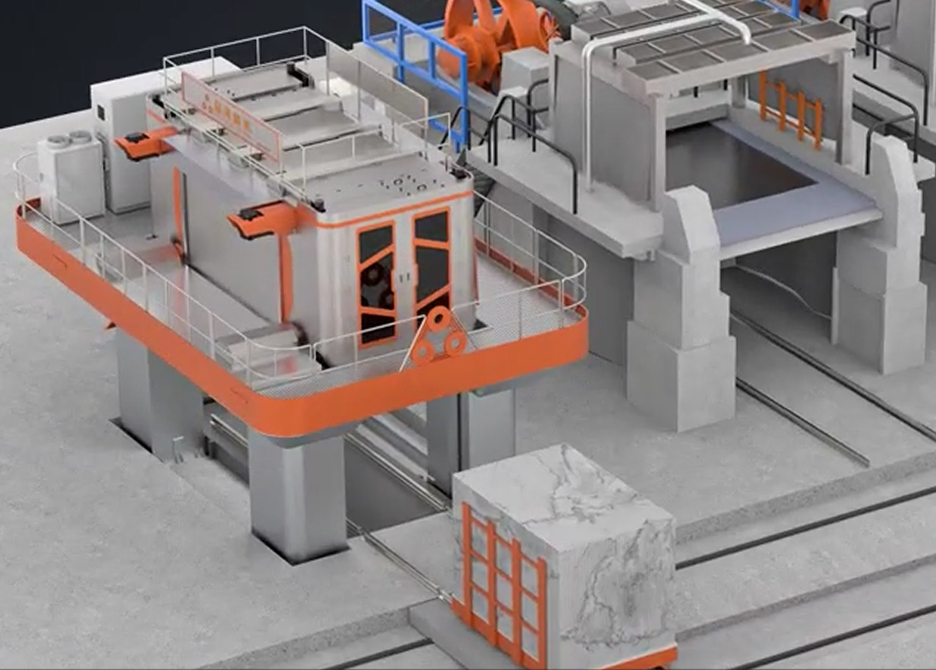 PINHE Next Generation Gulf Style Lifting Multi Wire Saw Machine For Stone Processing