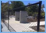 PVC Coated Chain Link Fence Fabric , 50 Foot Chain Link Fence Fit House Gardens