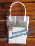 clear PP carry bag, PP Supermarket clear pvc Shopping plastic Bag, Fashion clear