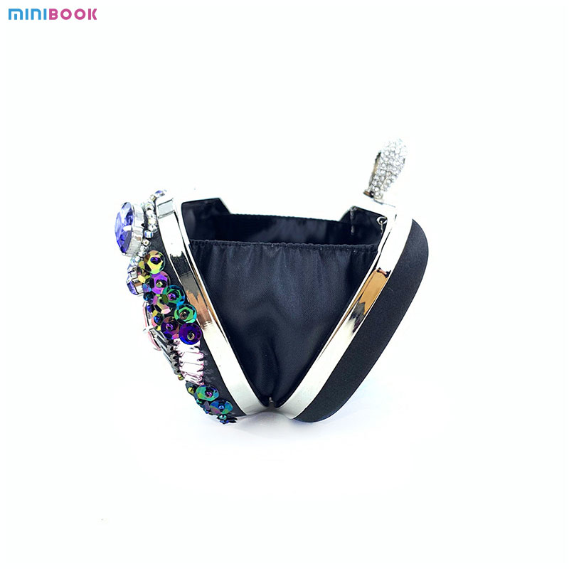 Style Evening Bag Handmade Bags Spherical Round Beaded Flowers Ladies Peal Party Bag