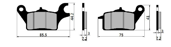 Carbon Fiber Dustless Brake Pads , Performance Brake Pads For Tgb Blade Environment Friendly