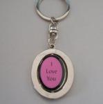 2012 Oval Brass / Zinc alloy promotional metal keyrings as gifts