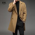 Nonwoven Men's Trench Coat for Slim Fit and Warmth in Cold Weather