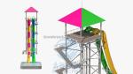Adult Kamikaze Water Slide 12M Anti UV Fiberglass Water Theme Park Rides