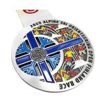 3″ 76mm Zinc Alloy Winter Skiing Metallic Christmas Running Medals Ski Race