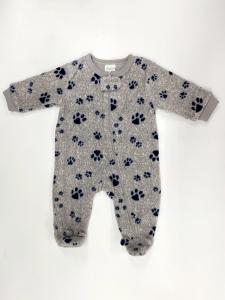 Wholesale Polar Fleece 260g Cotton Baby Boy Romper Long Sleeve Footie Soft Brushed Spring Autumn from china suppliers