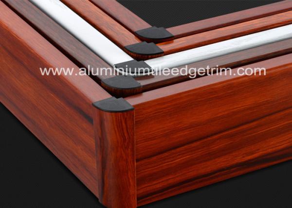 Non - Formaldehyde Aluminium Skirting Board Corner Covers Profile Wood Grain