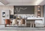 Wholesale Wooden Furniture Custom Made Modular Flat Edge Kitchen Cabinets