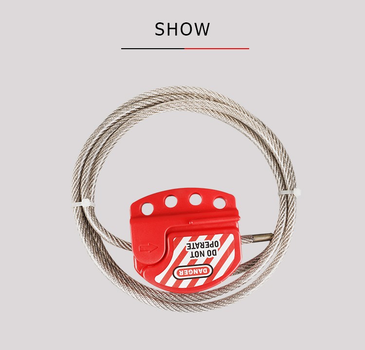 1.8 Meter Adjustable Cable Lockout With 6 MM Anti UV PVC Outer Layer