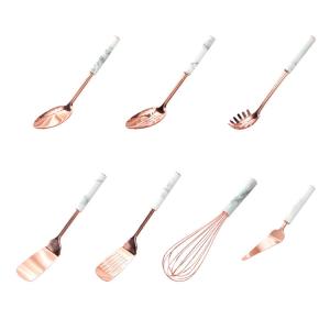 Wholesale 7 Pcs Cooking Utensils Set Stainless Steel Heat Resistant Rose Gold Kitchen Accessories from china suppliers