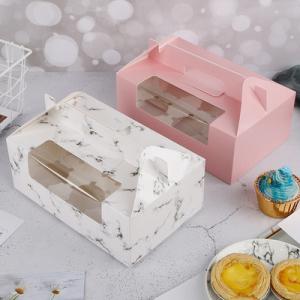 Wholesale Eco Friendly Cupcakes Dessert Takeaway Boxes TUV ISO Kraft Bakery Boxes from china suppliers