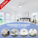DCF-W986 35/60W Low Noise Large Airflow 4 MDF Blade Modern Ceiling Fan LED Light