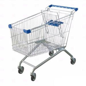 Wholesale Steel Material Unfolding Supermarket Trolleys Wire Shopping Basket With Wheels from china suppliers