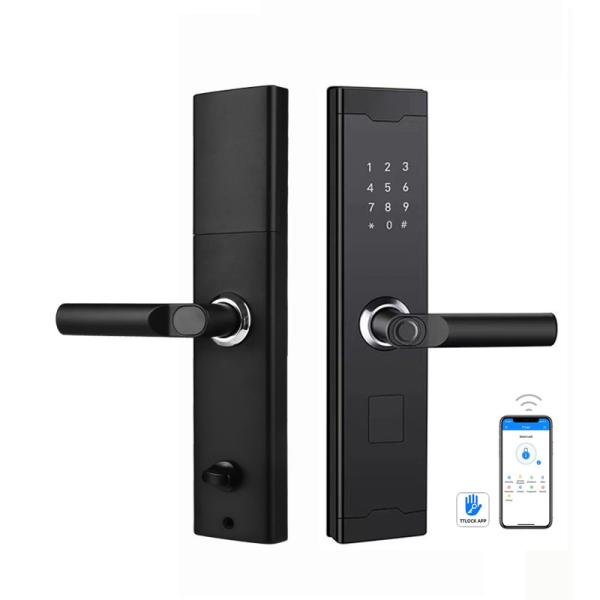 Aluminum Alloy Fingerprint Electronic Smart Door Locks Bedroom USB Keyless Door