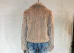 Mauve Ladies Faux Fur Coats Women ' S Long Furry Lapel Chic Winter Coats