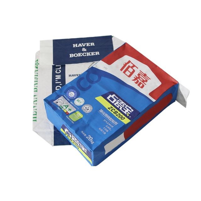 Custom 20kg Tile Adhesive Valve Paper Bags 3 Ply Multiwall