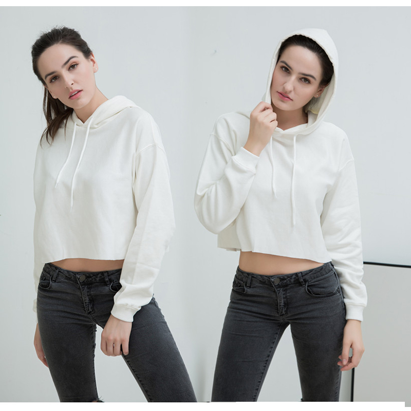 Custom Solid Long Sleeve Crop Top Spring Autumn Outerwear Anti Shrink
