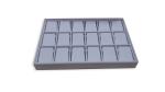 White PU Earring Tray Organizer Around 30x30mm Insert Size For Window Decoration