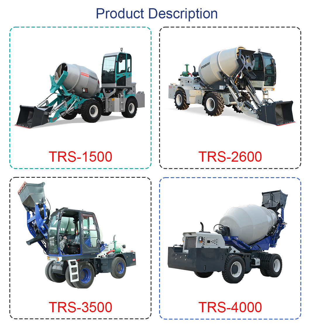 High Efficiency Concrete Transit Mixer Self Loader Concrete Mixer Customization
