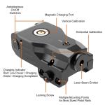 IPX4 Tactical Red Laser Sight Waterproof 650nm Red Dot Sight For Pistols
