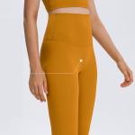 Naked Feeling No Front Seam Yoga Pants Nylon Sweat Wicking 8 Colors