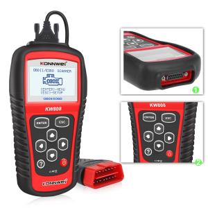 Wholesale Auto Diagnostic Tool For 12V Trucks Cars Engine Scanner For OBDII Cars KW808 from china suppliers