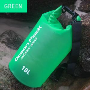 Wholesale Transparent Matte PVC Water Resistant Bag , Green Dry Bag For Outdoor Activities from china suppliers