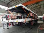 3 Axle 20 FT 40 FT Container Cargo Transport Heavy Duty Flatbed Truck Semi