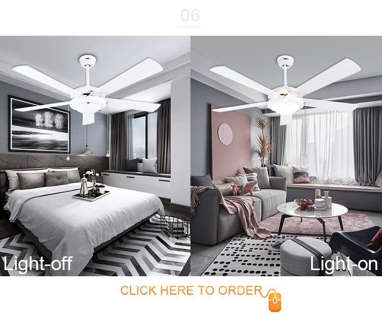 10-Year Motor 1stshine Bedroom Ceiling Fan with Remote Control and AC Motor NO Dimmer